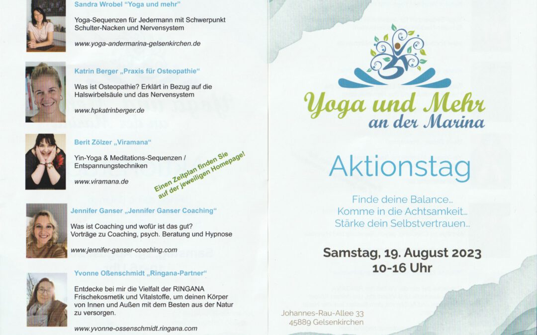 Aktionstag am Samstag, 10. August 2023 von 10 bis 16 Uhr im YUM in Gelsenkirchen