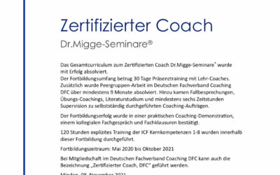 Ein Meilenstein meiner Coaching Ausbildung!